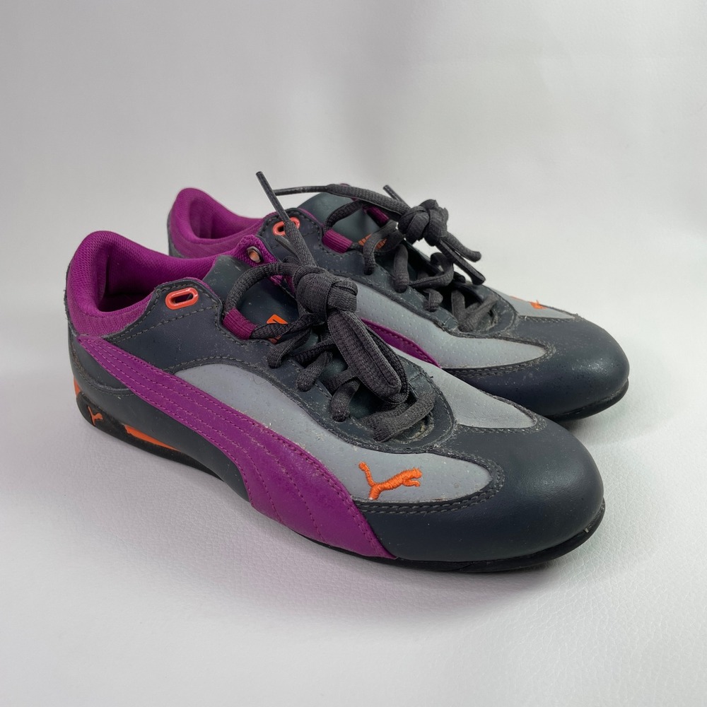 Rare Vintage Puma Speedcat OG Women 6.5 Grey Purple Orange Shoe Sneakers 304010